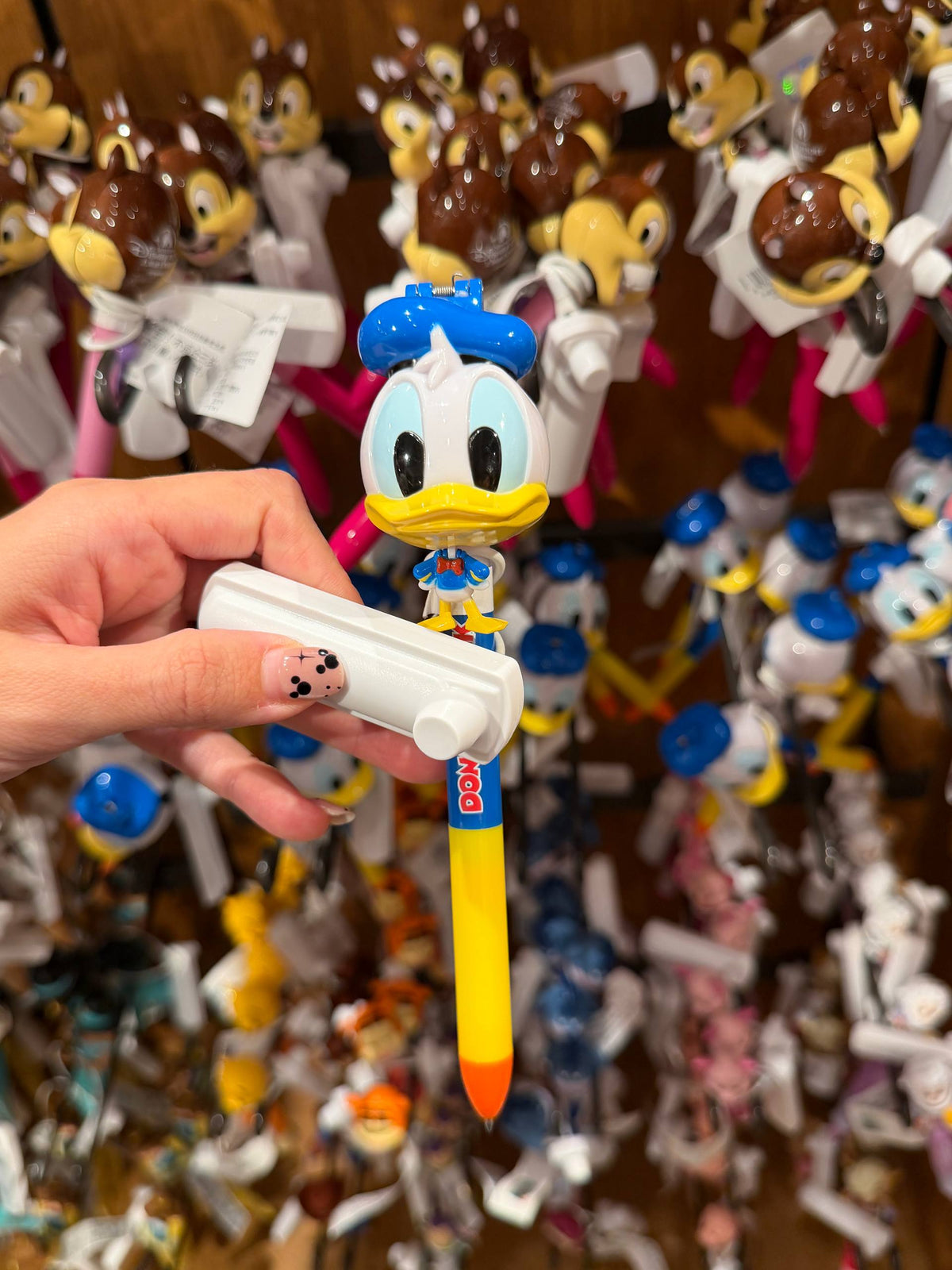 Lapicera Donald Duck Disney Shanghai Azul y Amarilla