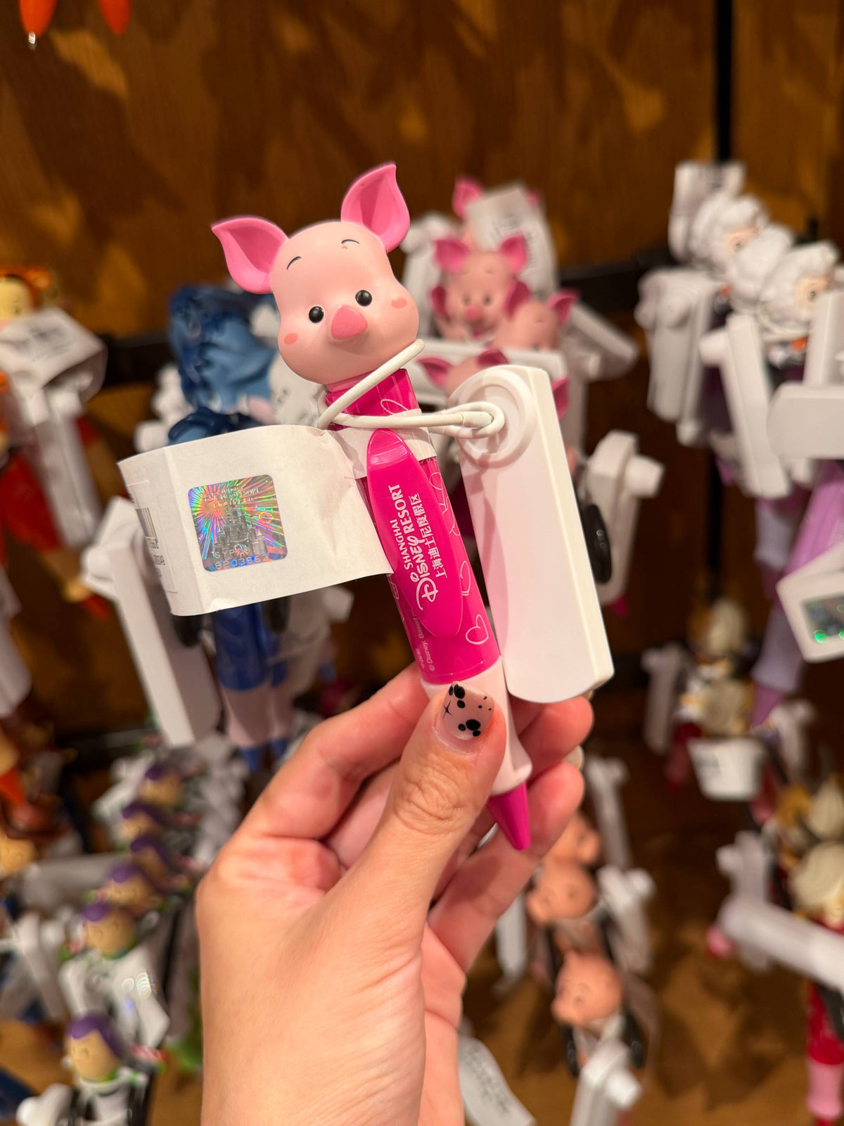 Lapicera Piglet Disney Shanghai Rosada