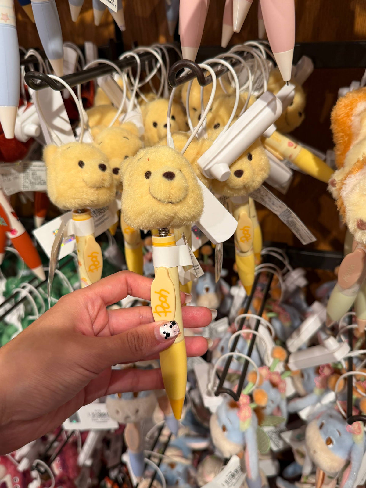Lapicera Winnie Pooh con Adorno de Peluche