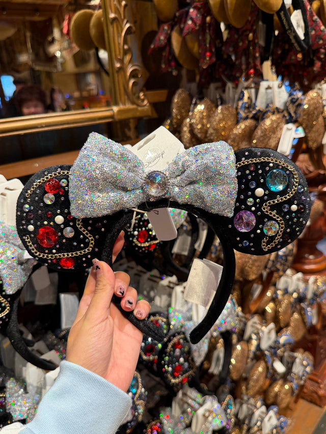 Accesorio de Pelo Minnie Mouse Shanghai con Lazo Plateado