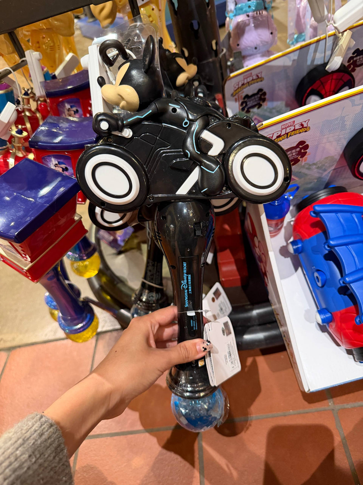 Burbujero Mickey Tron en Motocicleta