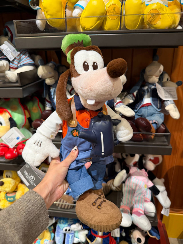 Peluche Goofy con Chaleco Naranjo y Overol Azul