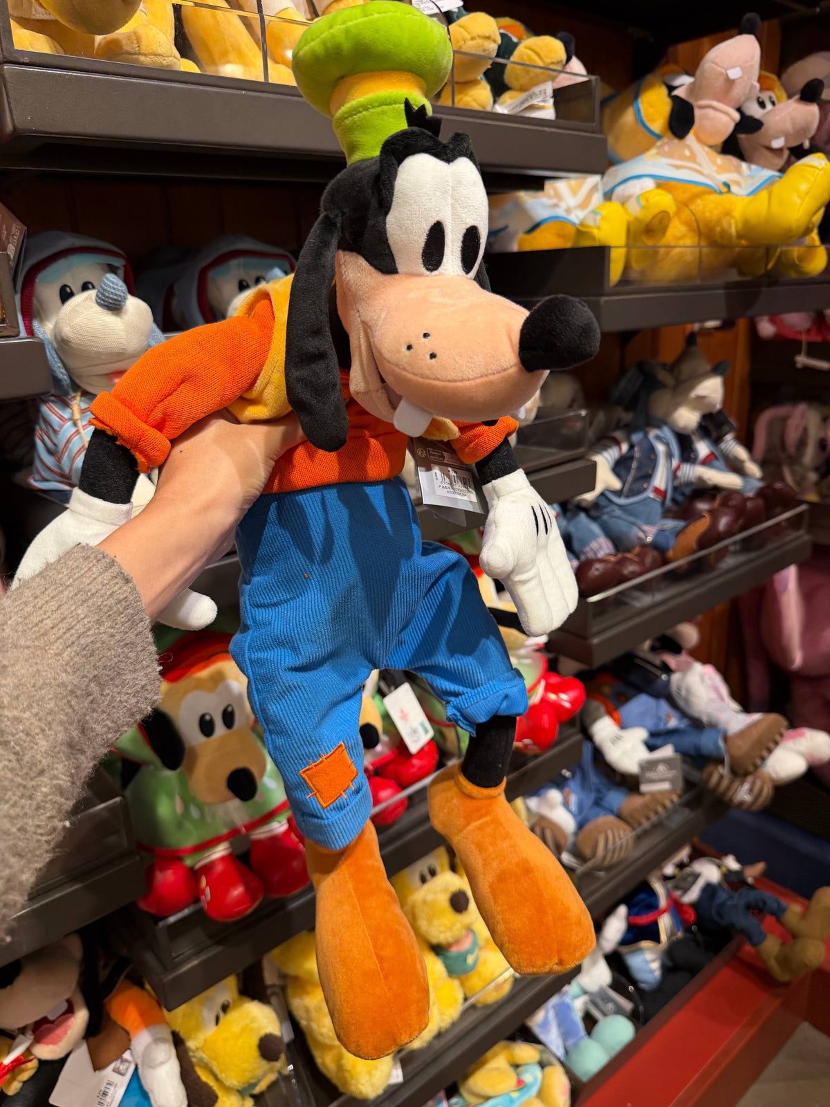 Peluche Goofy con Camisa Naranjo y Pantalón Azul