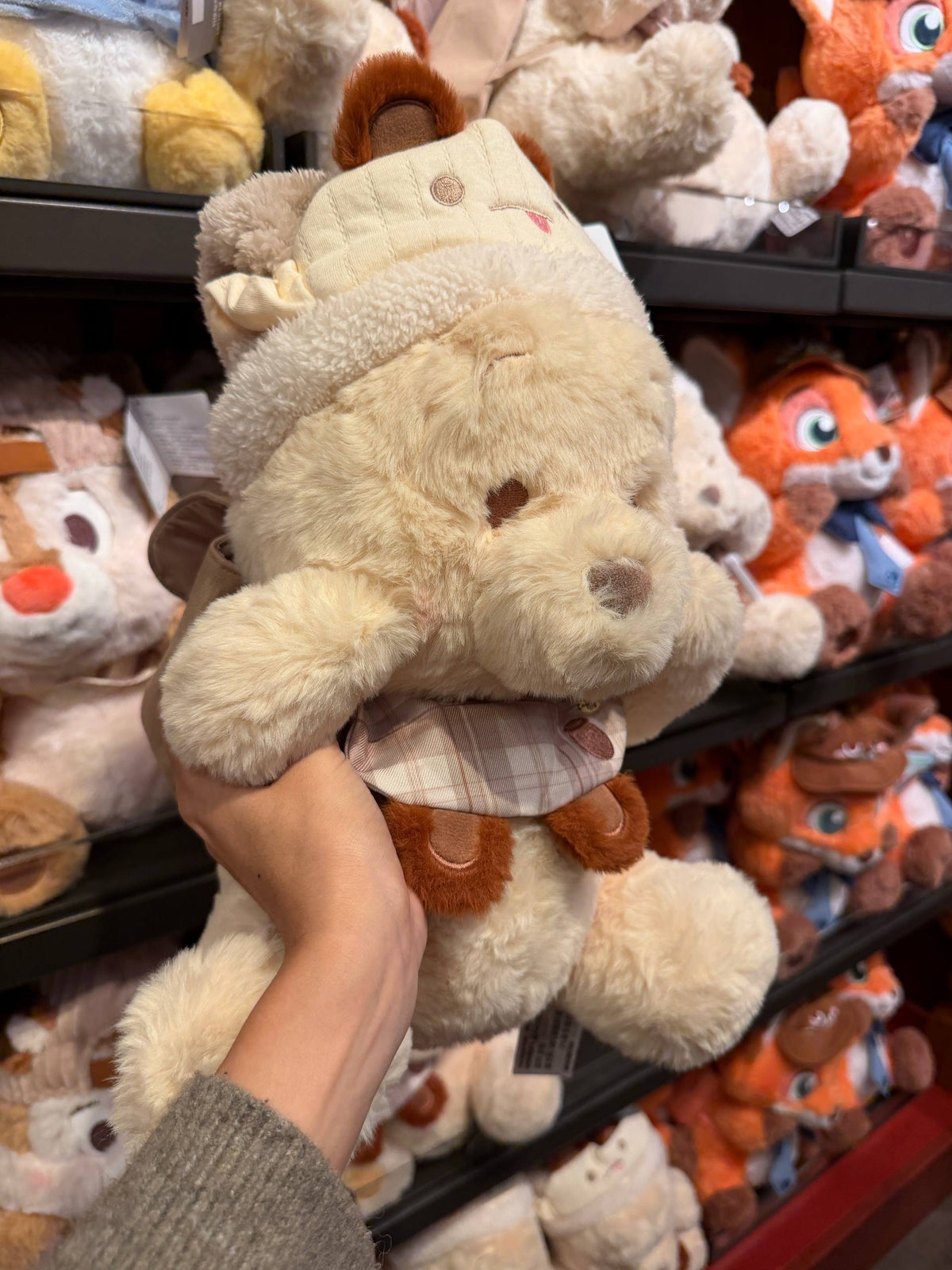 Peluche Winnie con Capucha Beige