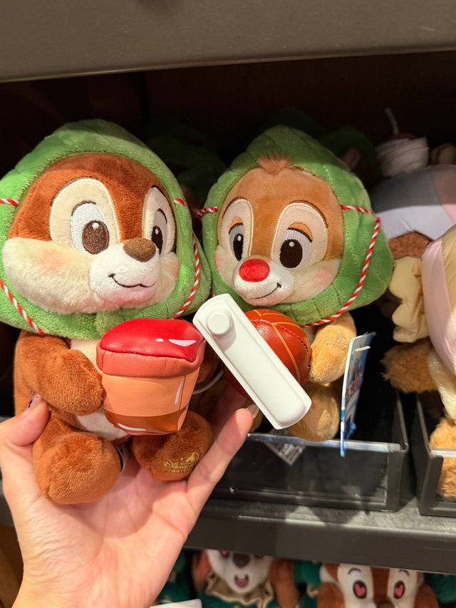 Peluche Chip y Dale con Capucha Verde
