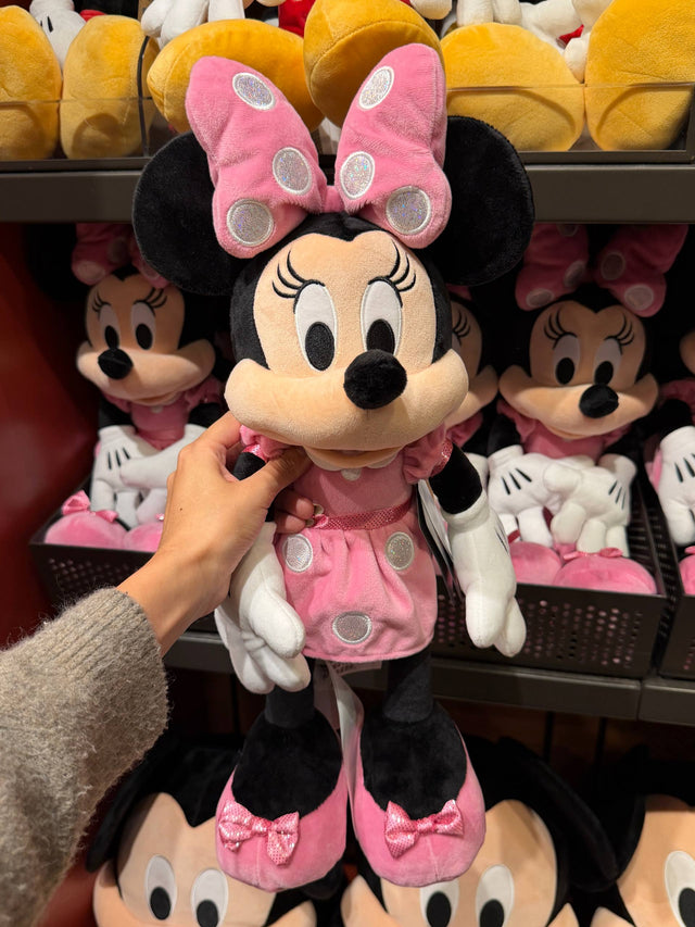 Peluche Minnie Vestido Rosado con Detalles Brillantes