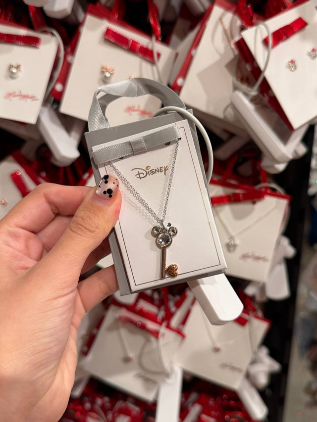 Collar Llave Mickey Mouse con Colgante Brillante