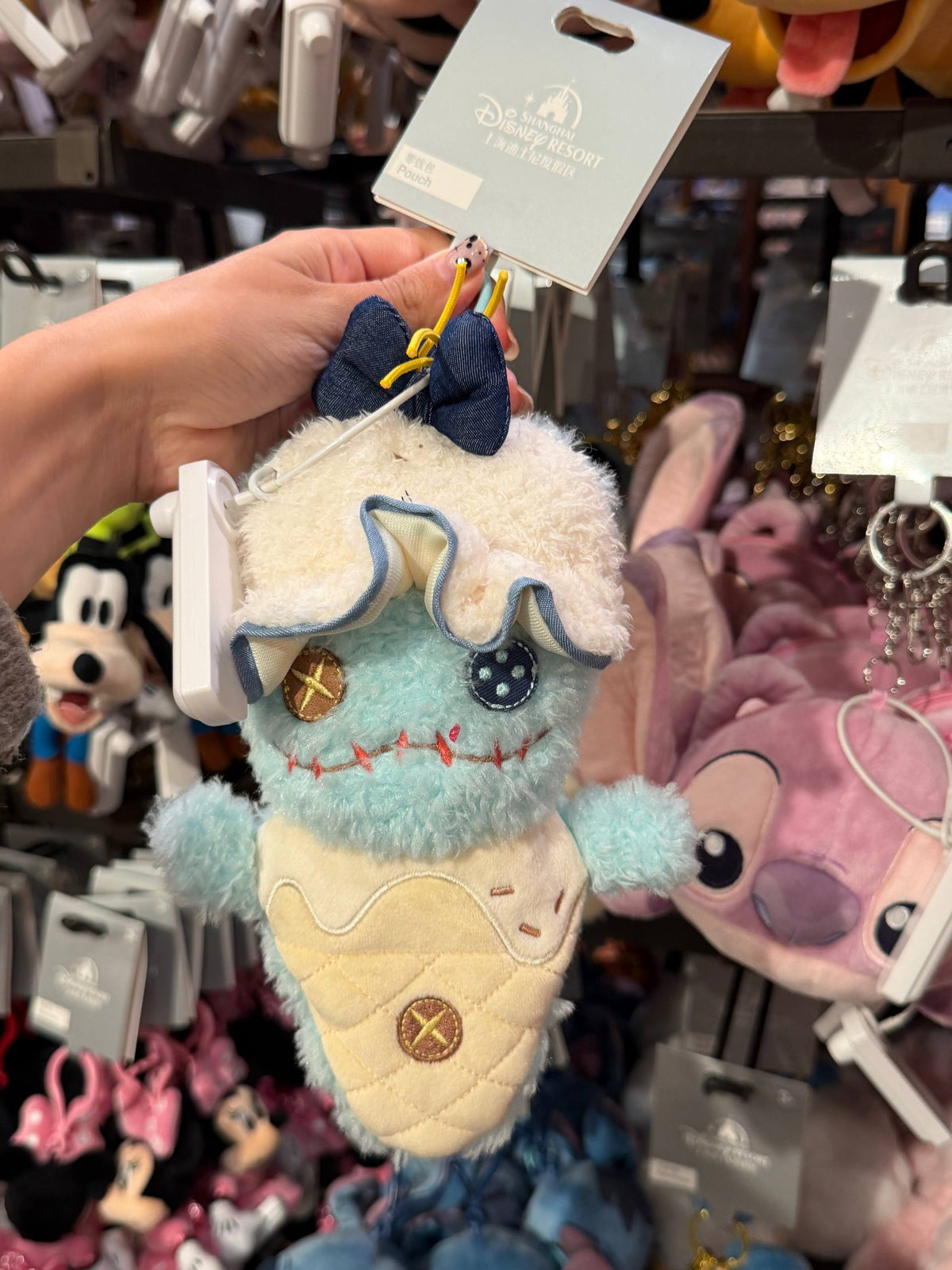 Llavero Stitch Trapos con Gorro Blanco
