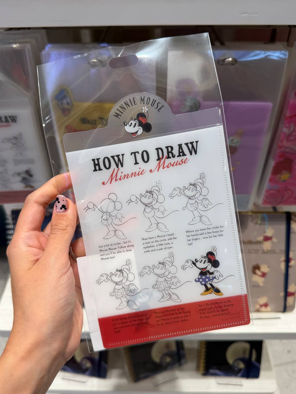 Mini carpeta Minnie Mouse Cómo dibujar