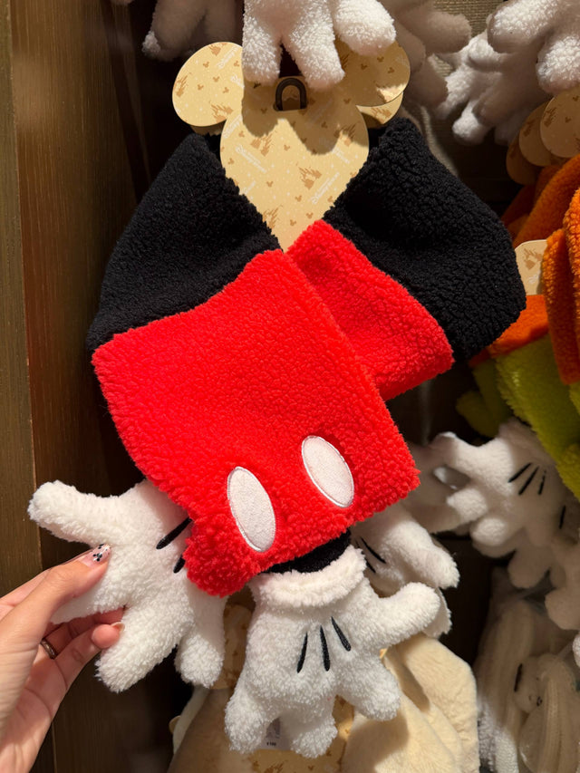 Bufanda Mickey Roja, Negra y Blanca