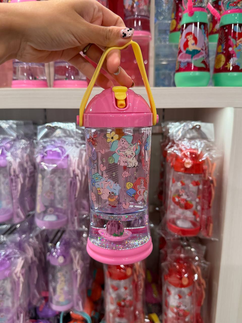 Botella Princesas Disney con Asa Amarilla