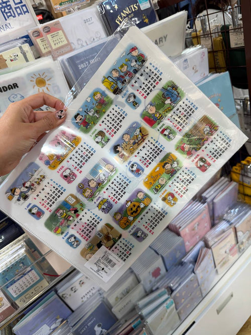 Calendario Peanuts Snoopy y Charlie Brown 2027