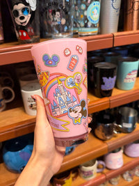 Vaso Mickey y Minnie Rosado Ilustrado