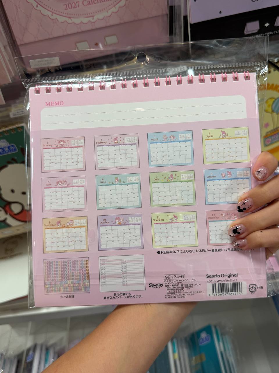 Calendario My Melody Rosado 2027
