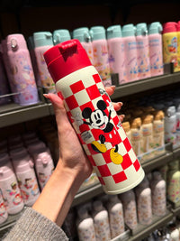 Botella Térmica Mickey Cuadros Rojos
