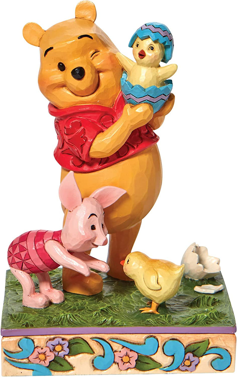 Figura de Resina Disney - Winnie The Pooh & Piglet Holding a Chick