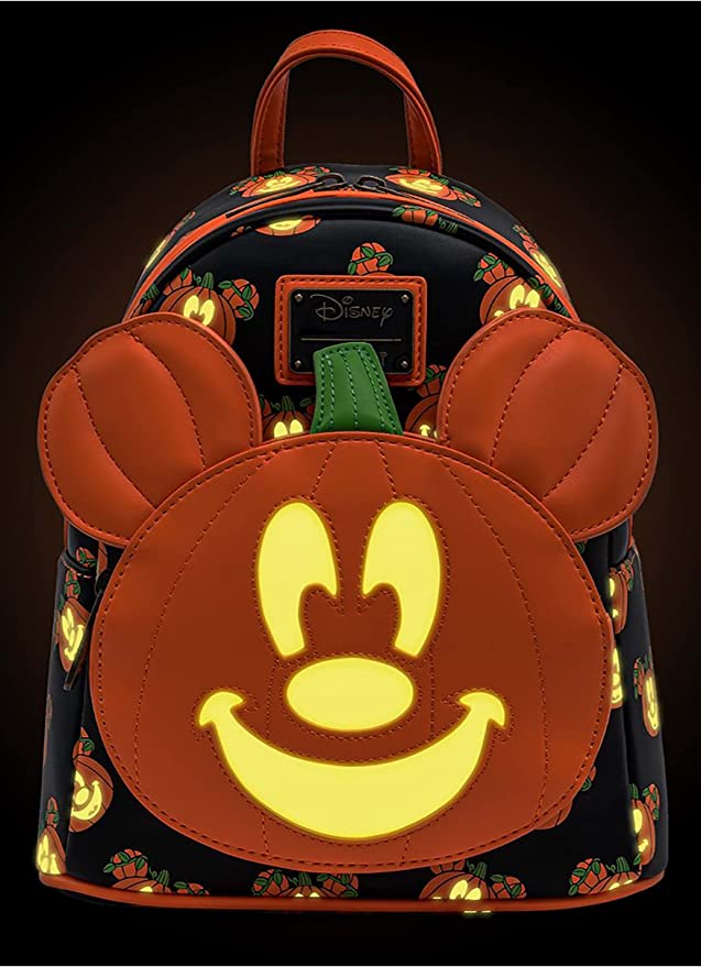 Mochila Disney x Loungefly Mickey Halloween (Brilla en la oscuridad)
